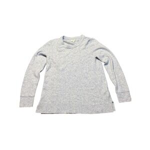 J Crew Light Blue Speckled Knit Crewneck Sweater Long Sleeve cozy warmSize S